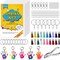 251 PCS Shrink Dink Keychain Kit Includes 20 Sheets Shrink Plastic Sheets, Hole Punch, Tassels, Lobster Clasps, Keychain Clip, Jump Rings, Key Ring, Great for DIY Mother's Day Crafts